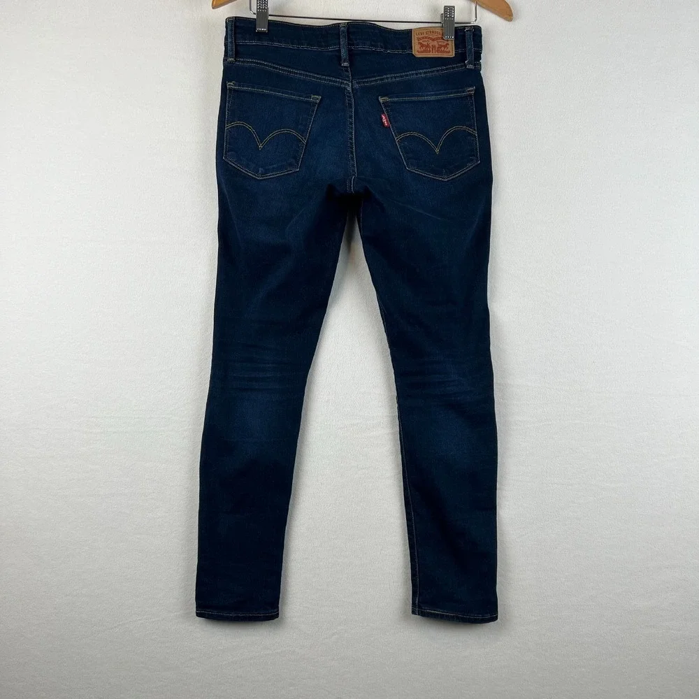 Levis‎ 711 Skinny Jeans Dark Wash Denim Classic Style Womens Size 28